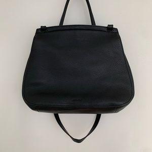 Steven Alan Pebbled Leather Shoulder Bag Black